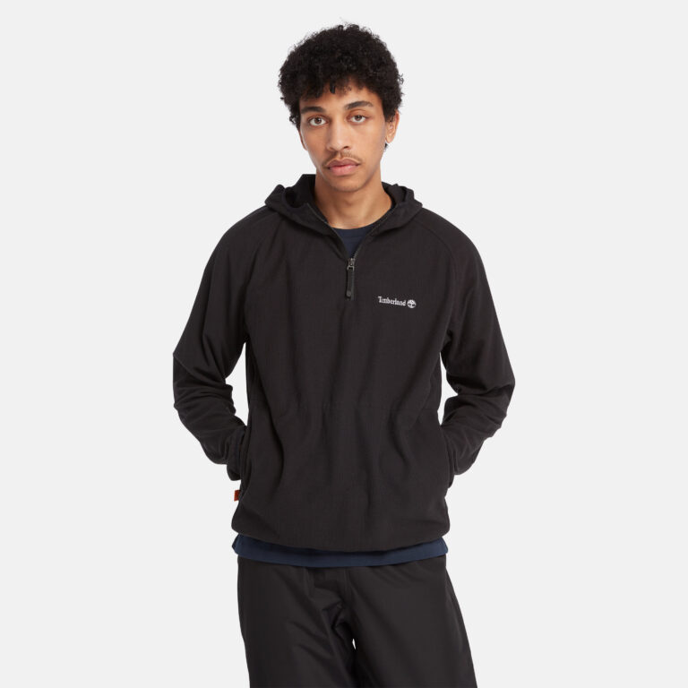 Men’s Hooded Quarter-Zip Fleece With Polartec® Power Grid™ fleece fabric