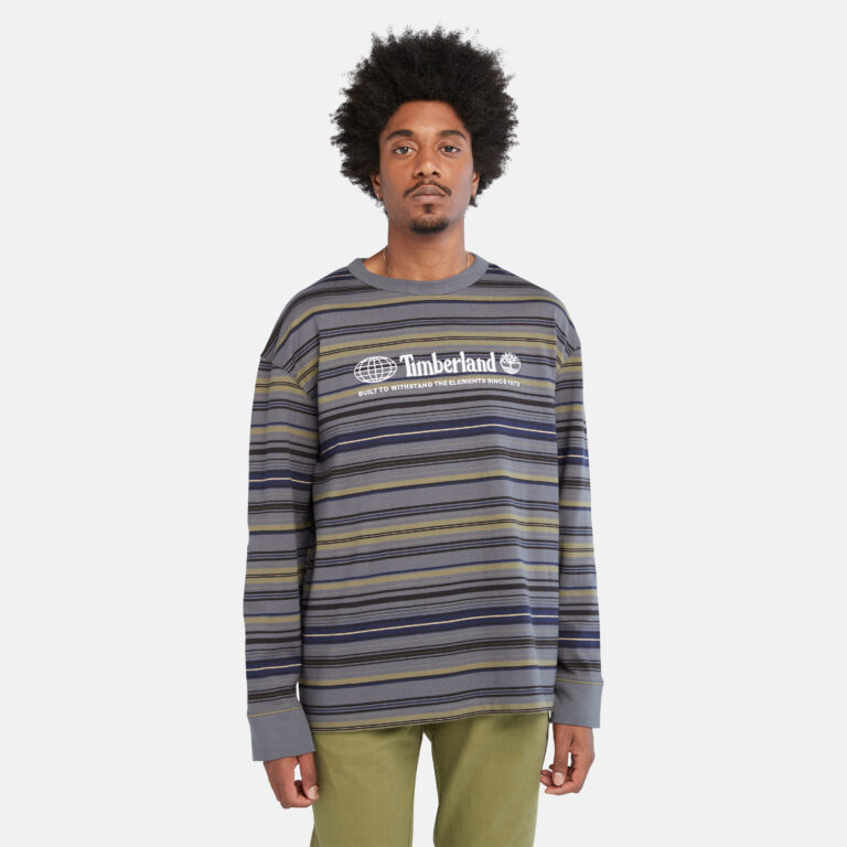 Men’s LS Heavyweight Striped Crew Neck Tee